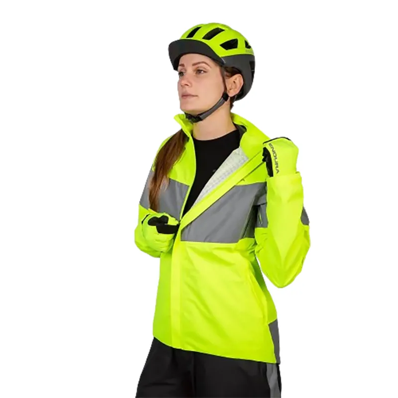 Endura Women's Urban Luminite EN1150 Waterproof Jacket Hi-Viz Yellow-3